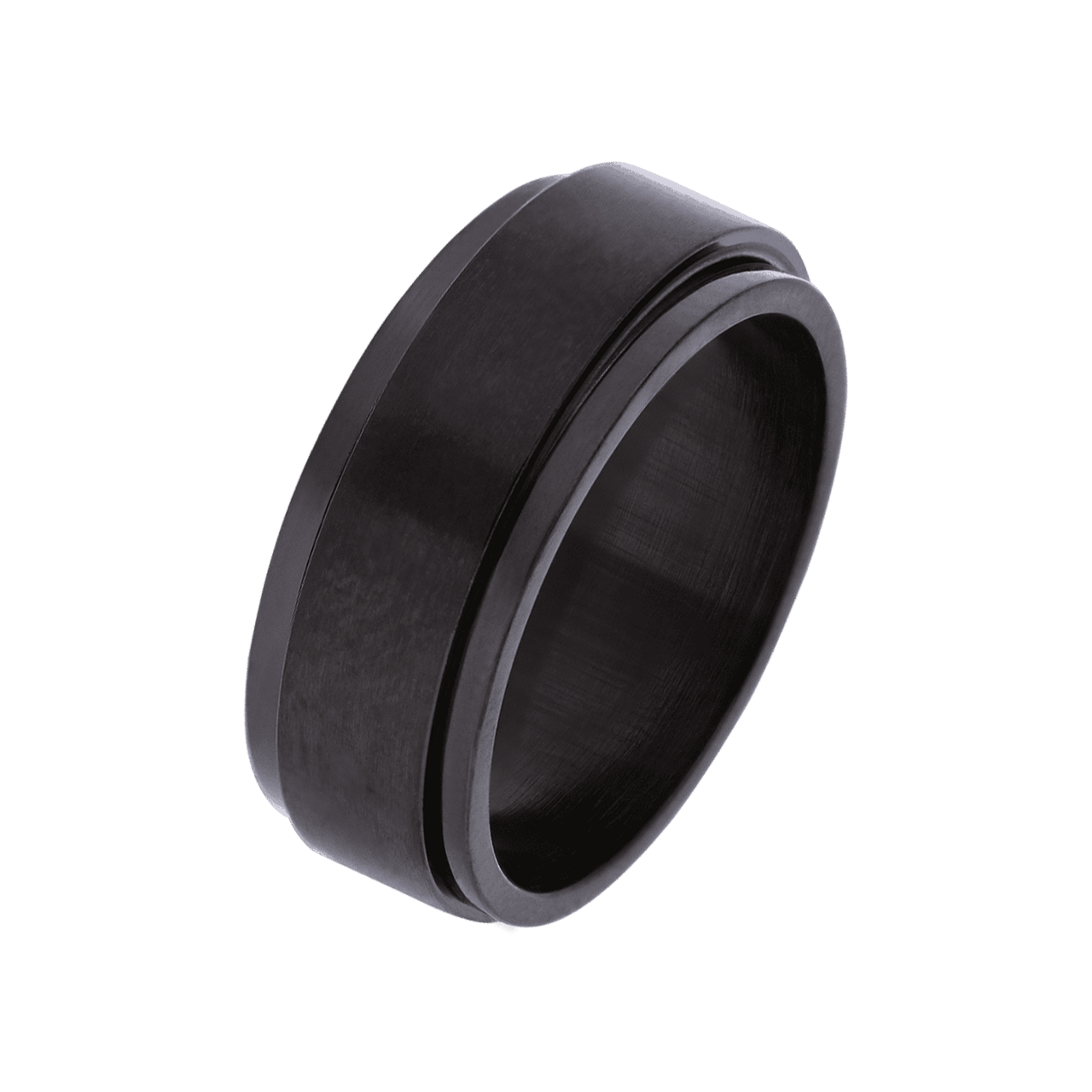 Stainless steel blackplated anxiety ring