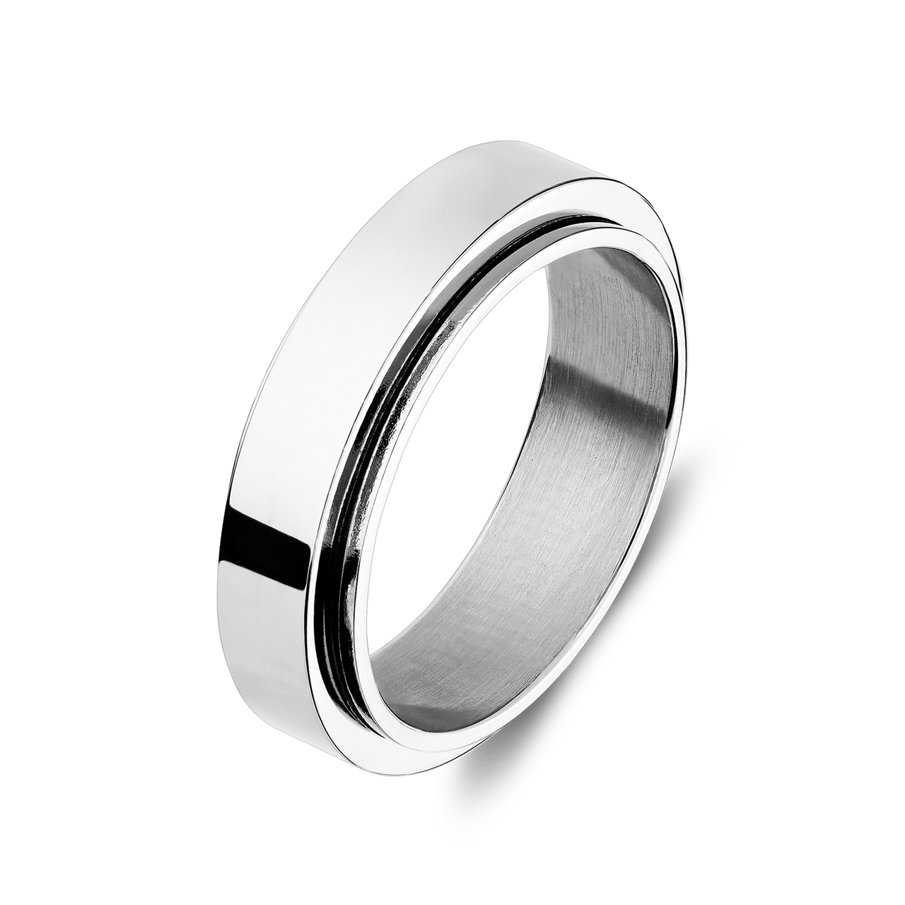 Gerecycled stainless steel anxiety ring