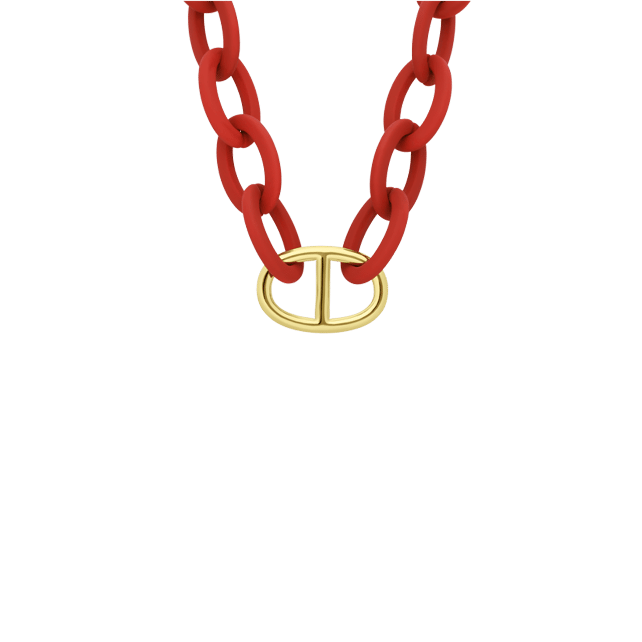 Stainless steel goldplated ketting met hanger voor dames