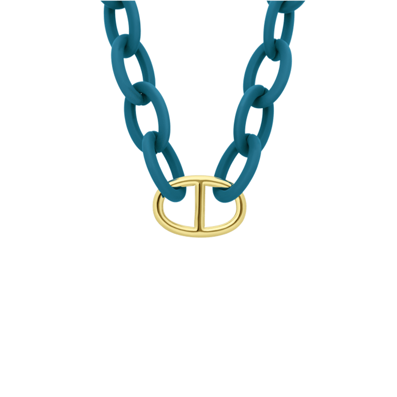 Stainless steel goldplated ketting met hanger voor dames
