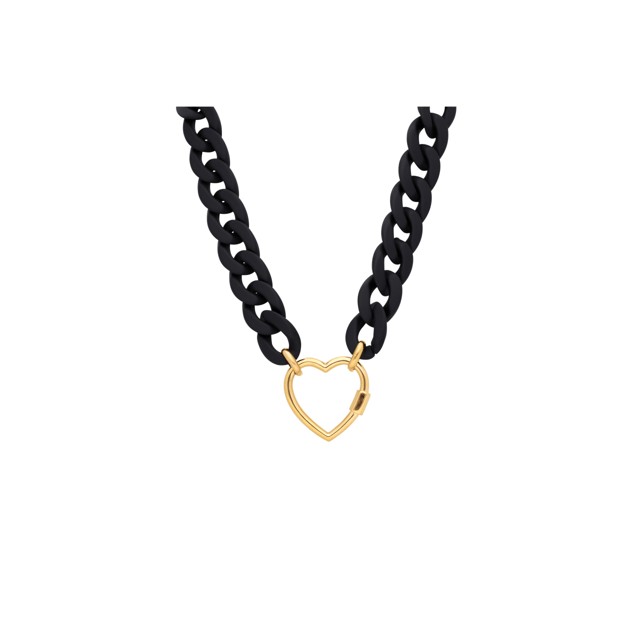 Stainless steel goldplated ketting met hanger hart voor dames