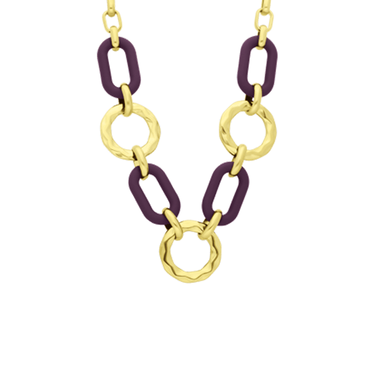 Stalen goldplated ketting met hanger voor dames