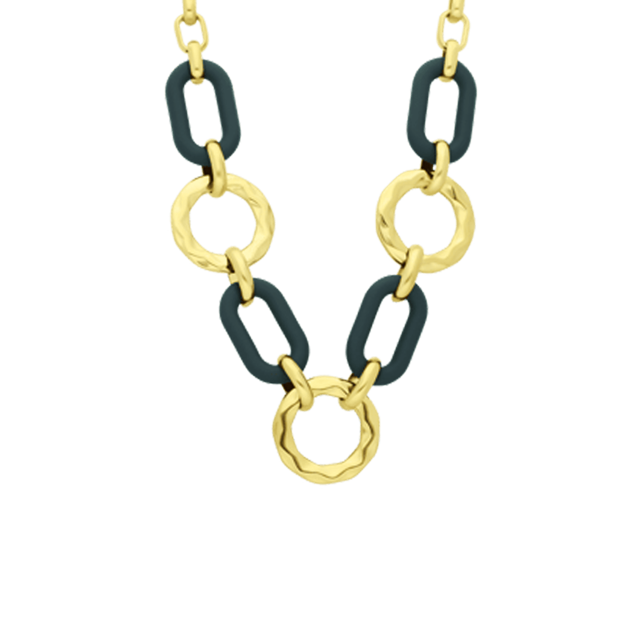 Stainless steel goldplated ketting met hanger voor dames