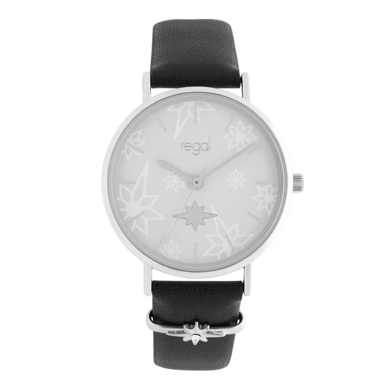 Regal Dames Horloge Zwart PU leer