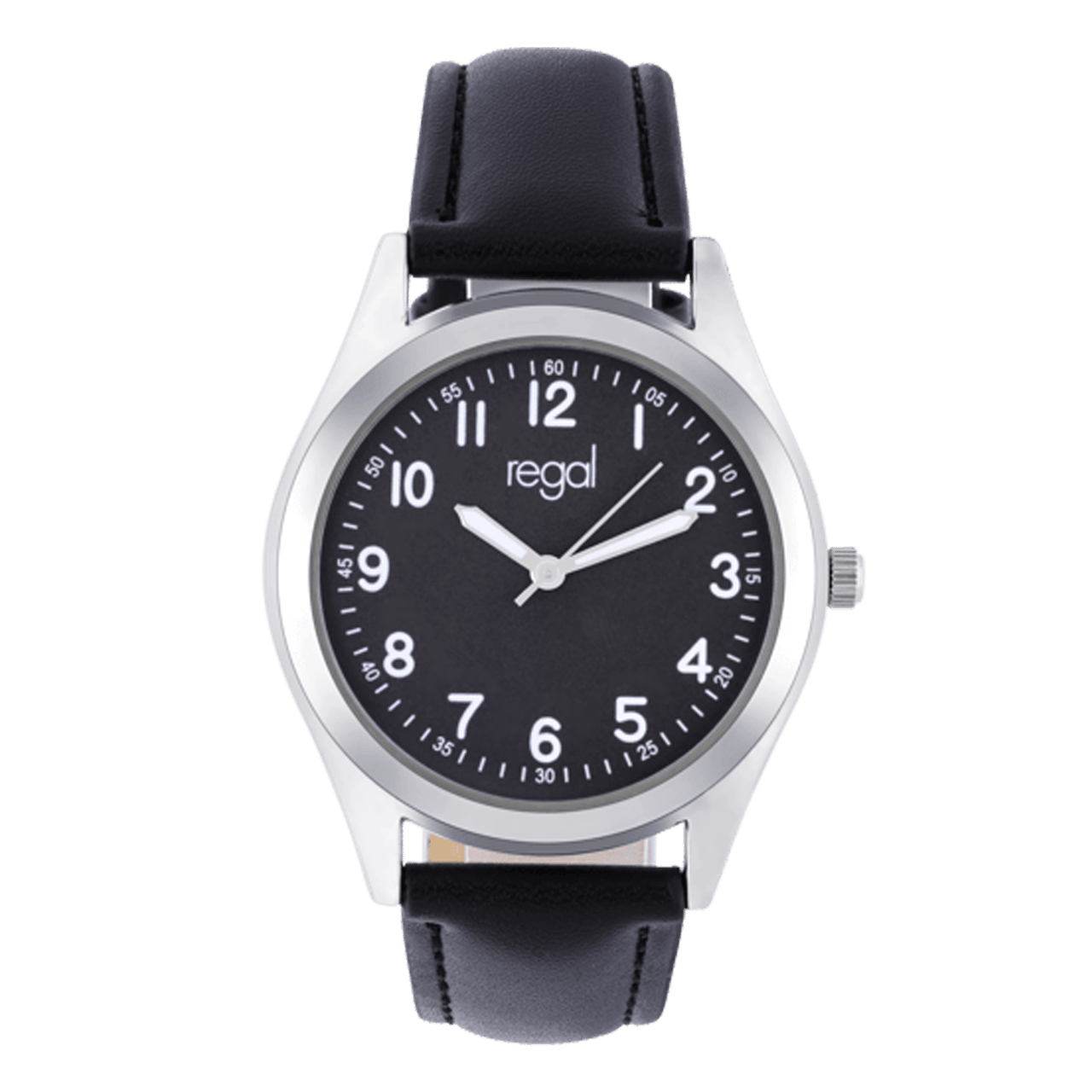 Regal Dames Horloge Zwart PU leer Analoog 
