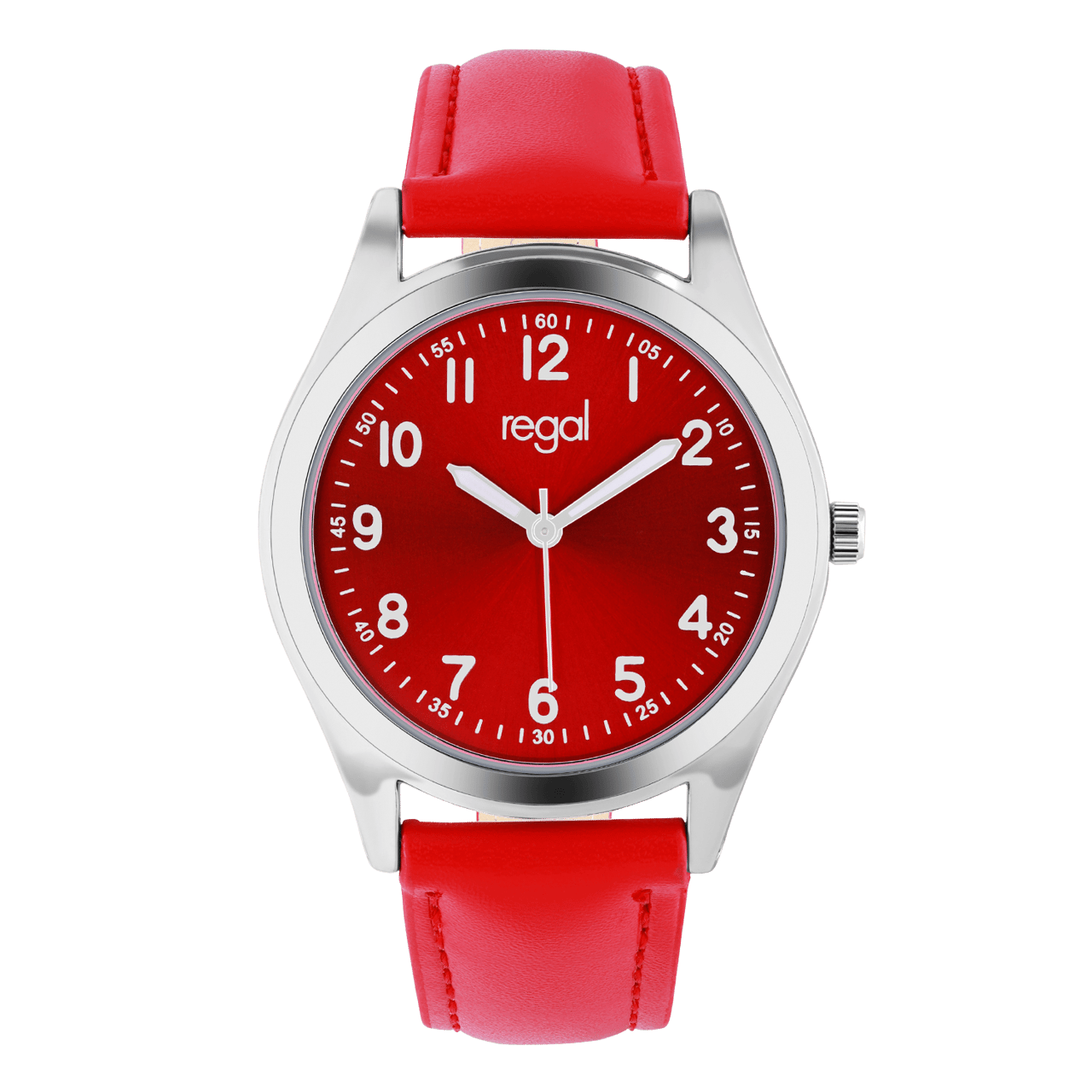 Regal Damen Uhr rot PU Leder Analog