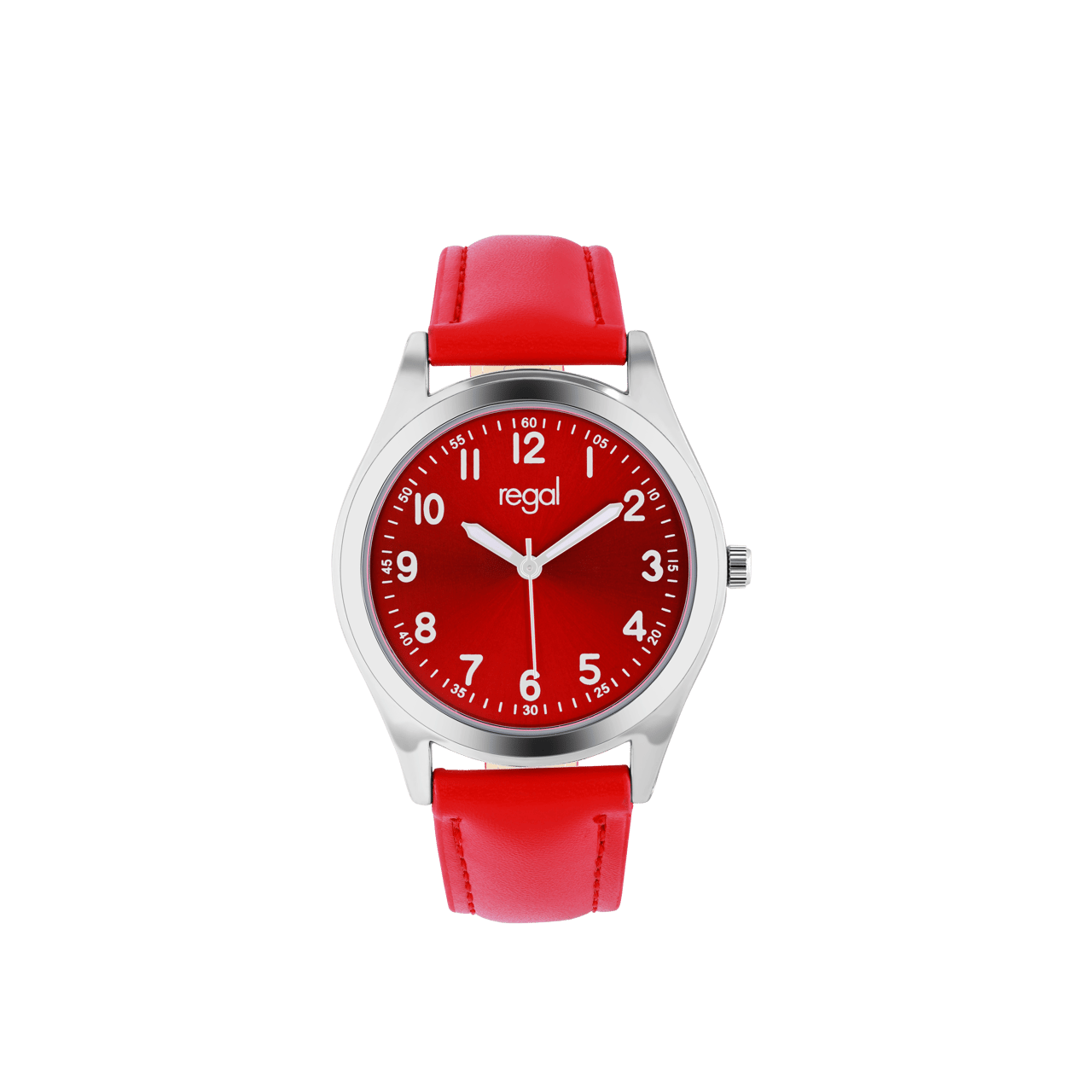 Regal Dames Horloge rood PU leer Analoog