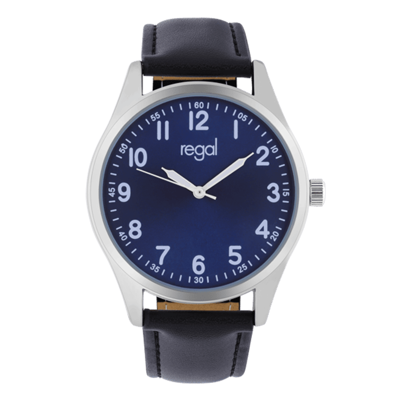 Regal Herrenuhr mit schwarzem PU-Armband