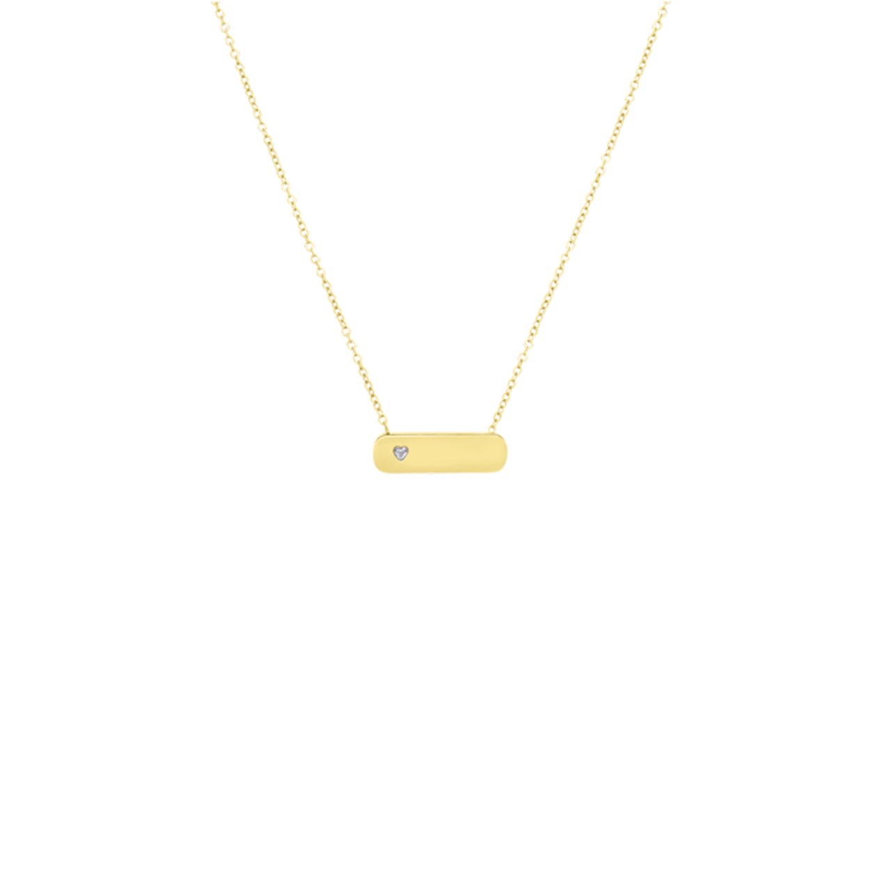 Gerecycleerd stainless steel goldplated ketting met bar hanger