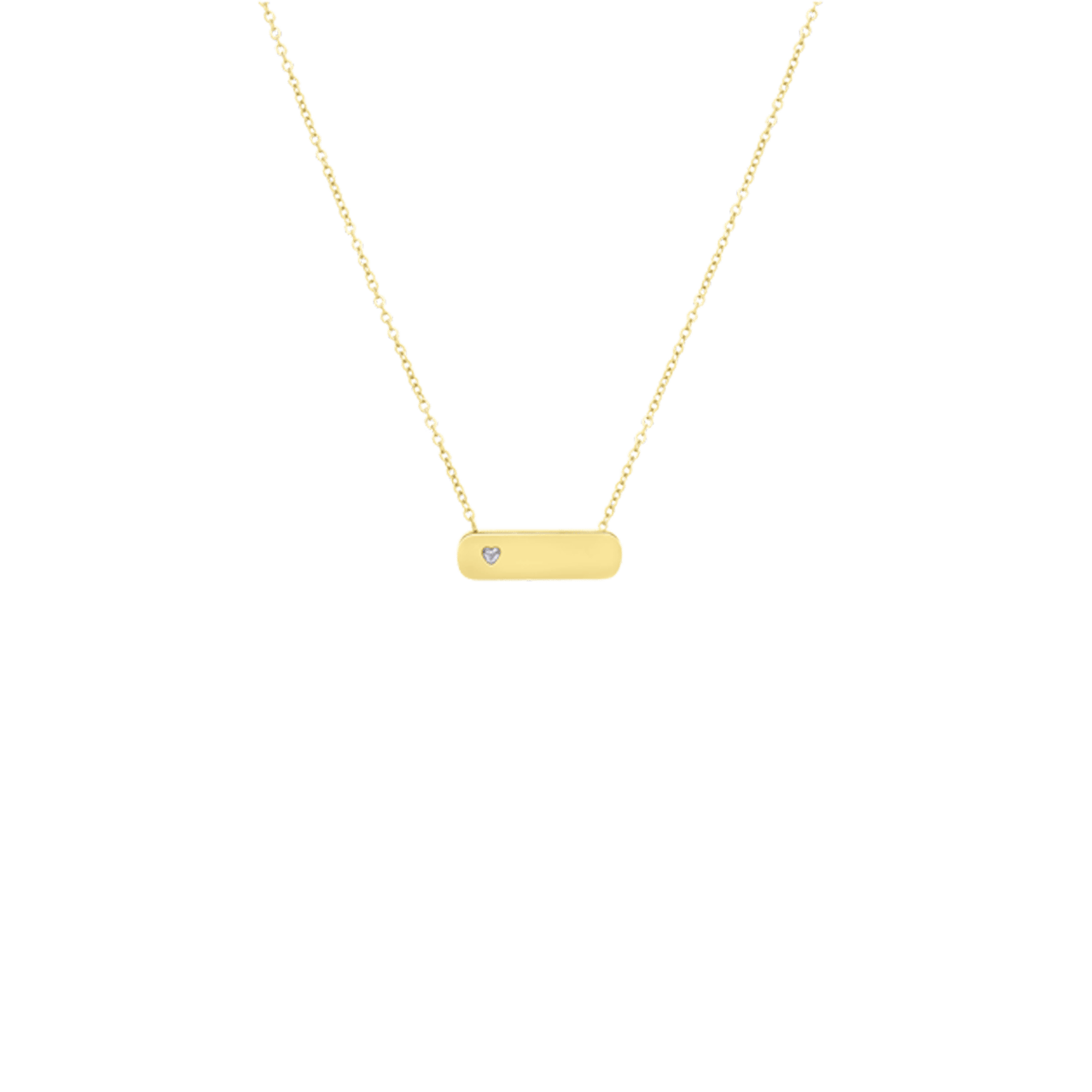 Gerecycleerd stalen goldplated ketting met bar hanger