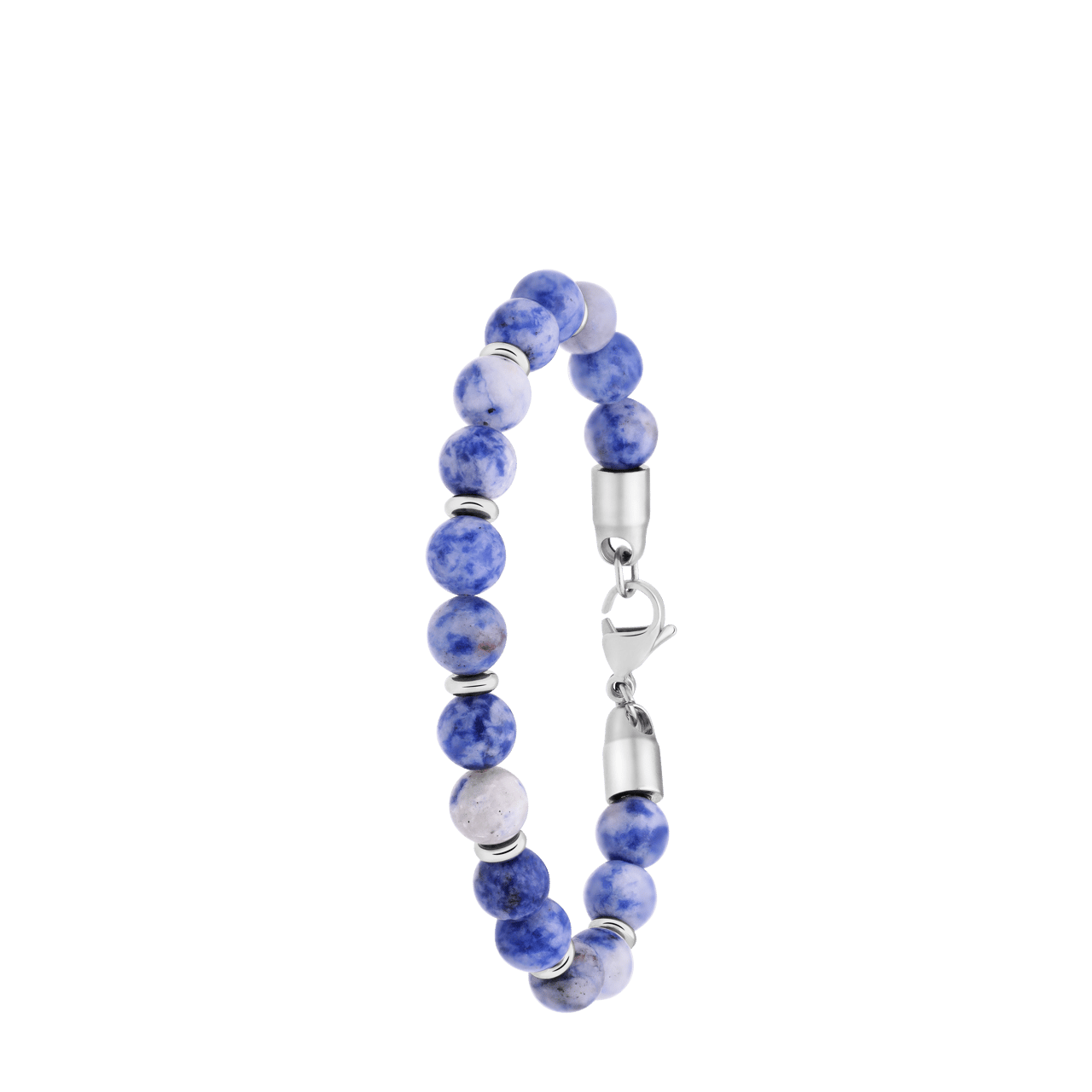 Stalen armband met sodaliet