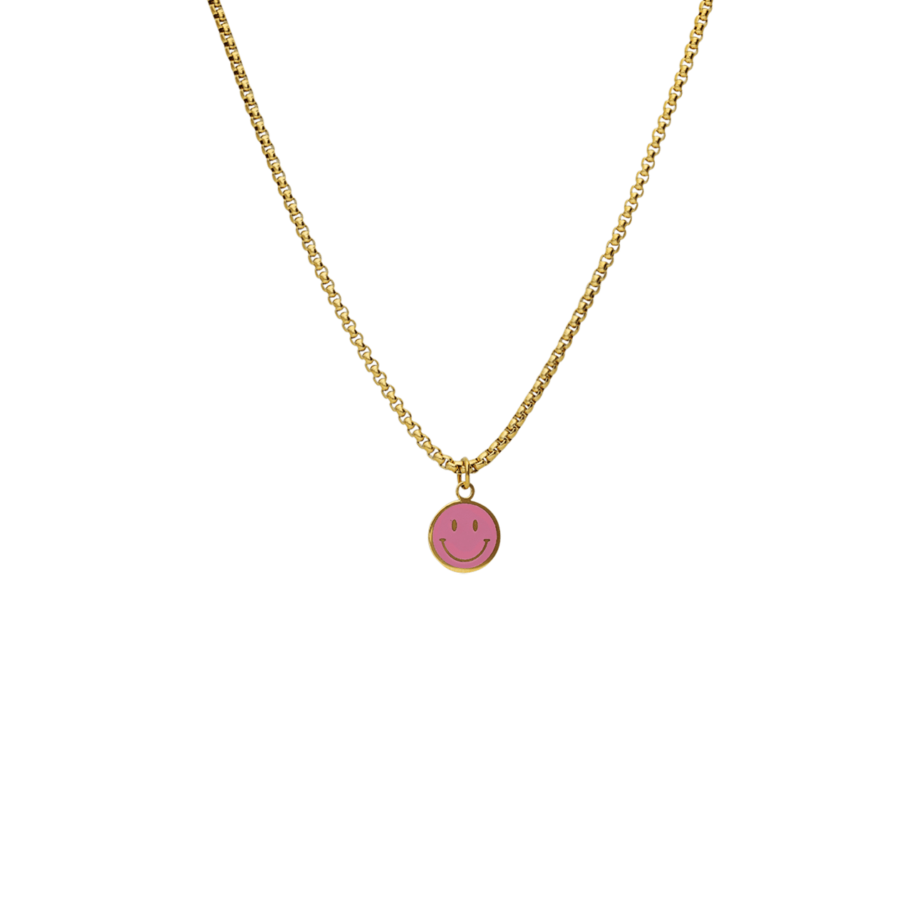 Stainless steel goldplated kinderketting met hanger
