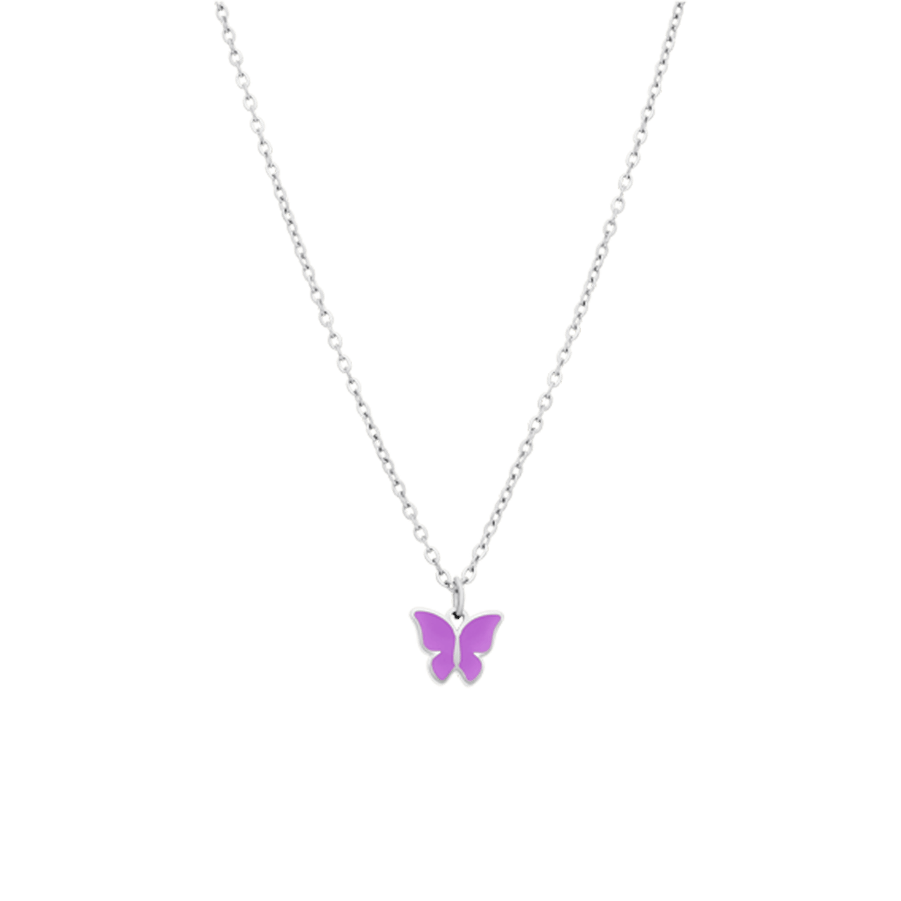Little Miss Fabulous stainless steel ketting met vlinder violet