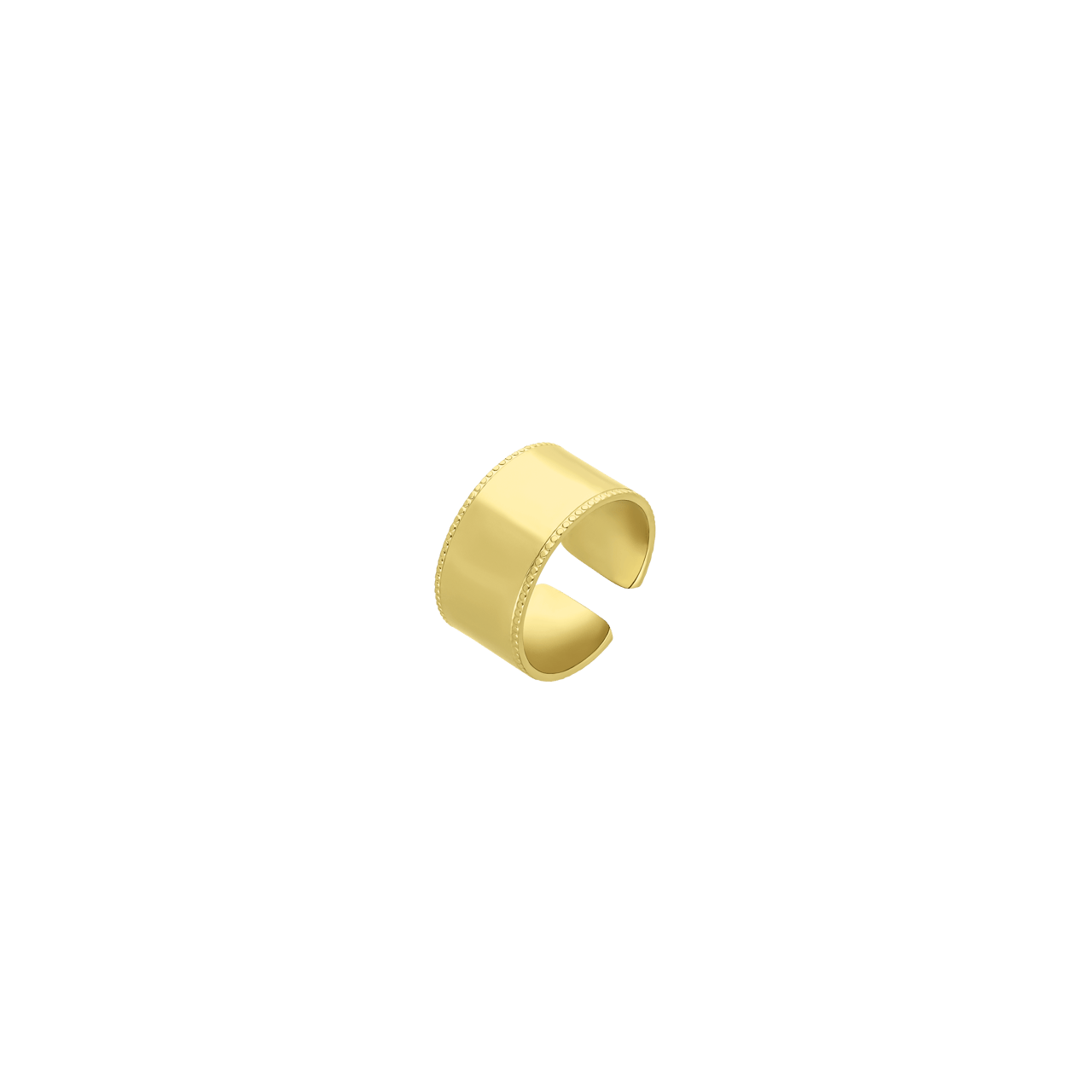 Stainless steel goldplated ring voor dames
