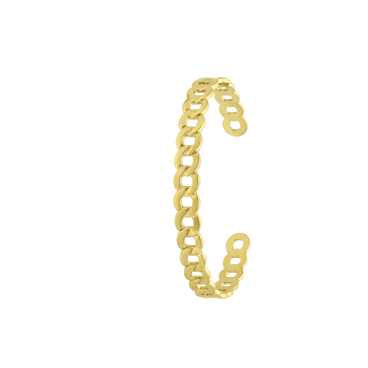 Stalen goldplated schakel armband