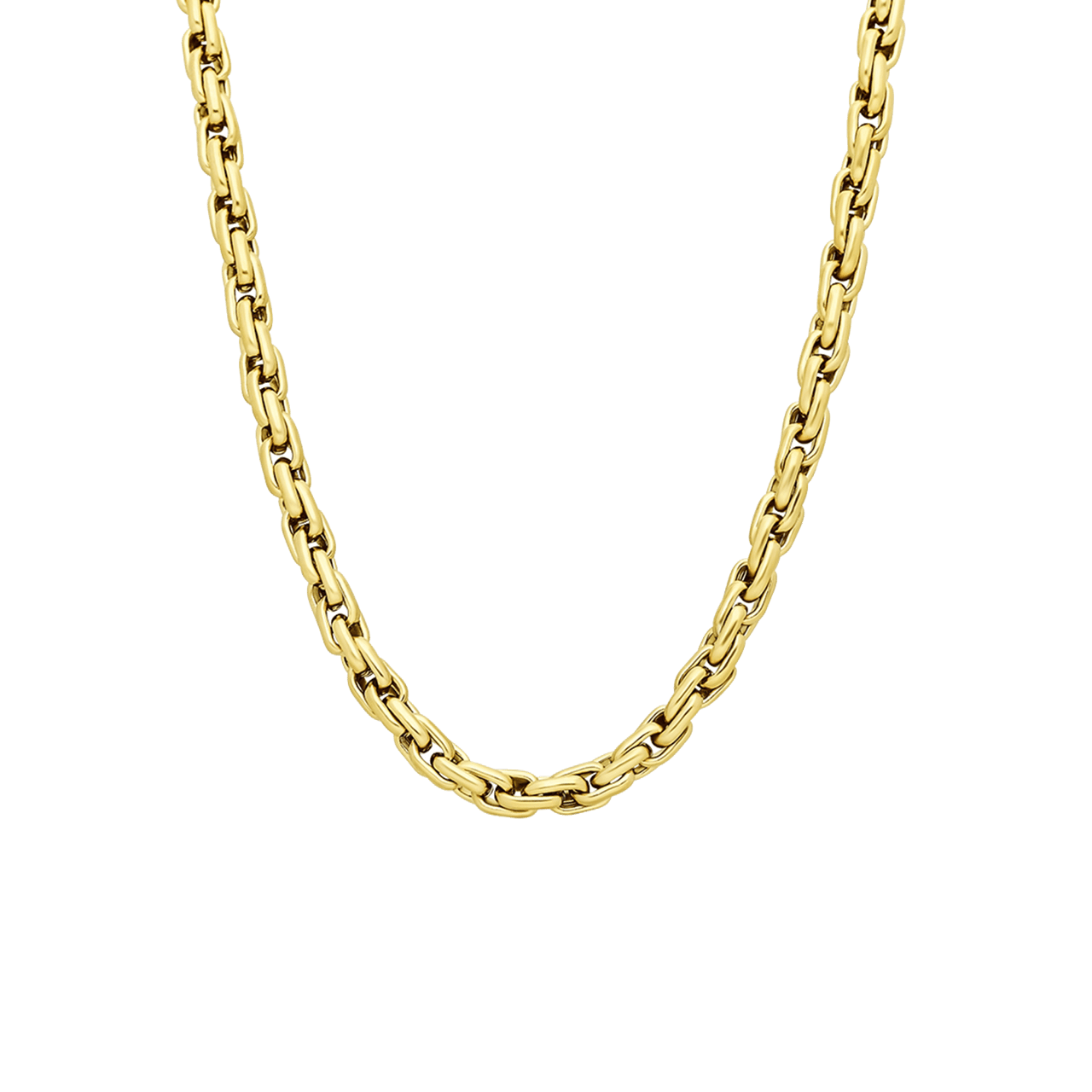 Stainless steel goldplated ketting voor dames