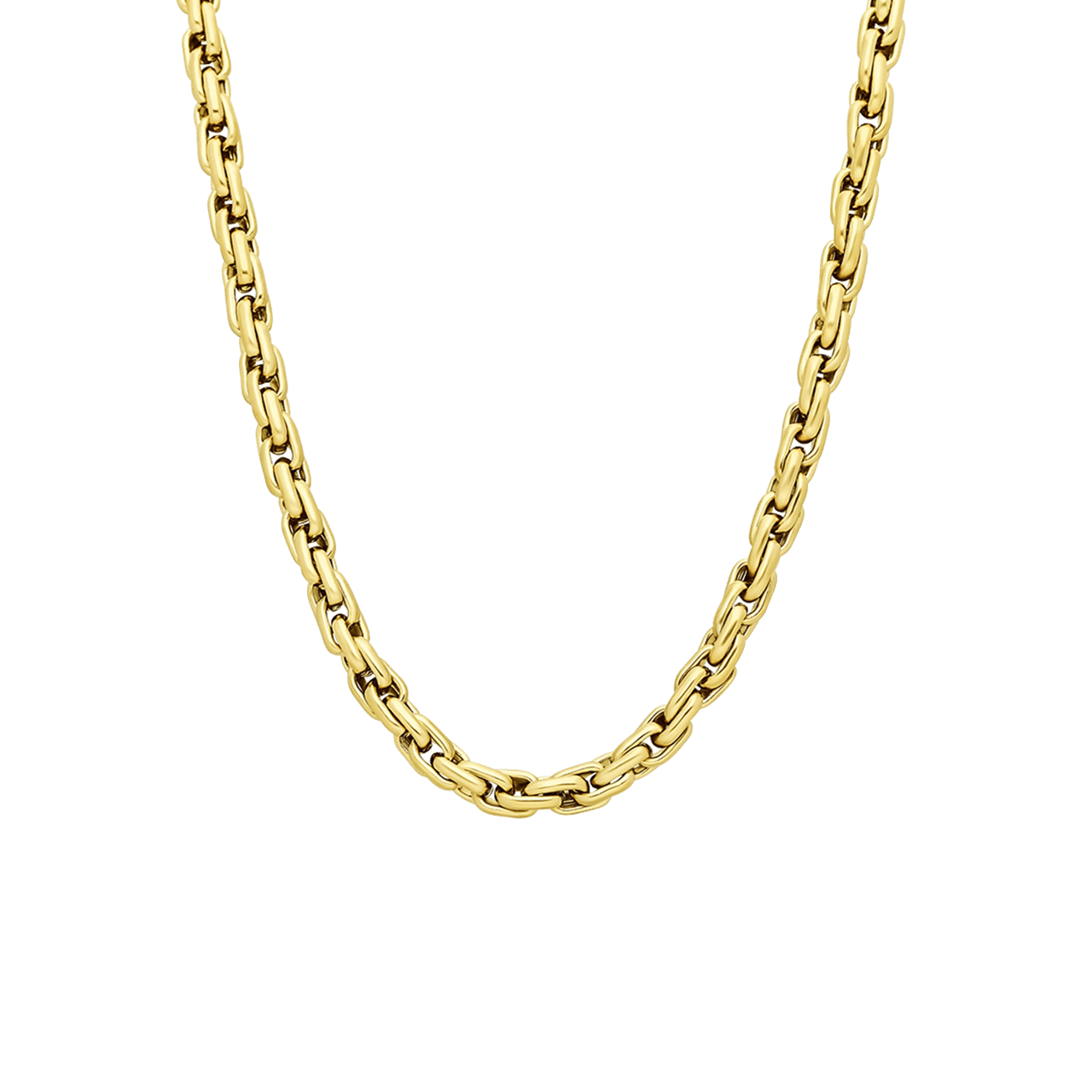 Stalen goldplated ketting