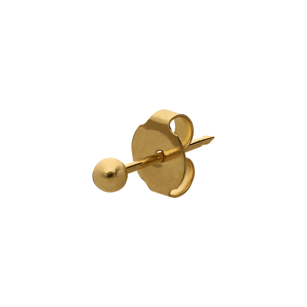 Studex-Erstohrring aus vergoldetem Edelstahl, Kugel, 3 mm xs 