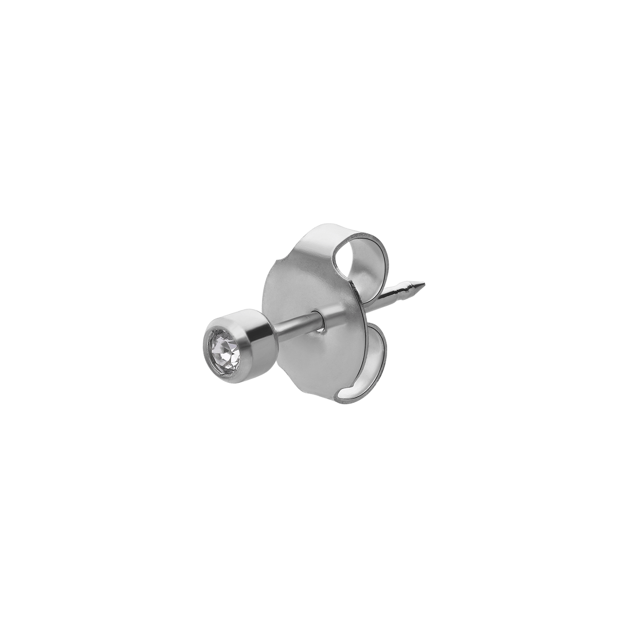 Studex-Erstohrring aus Edelstahl, Kristall, 2 mm xs 