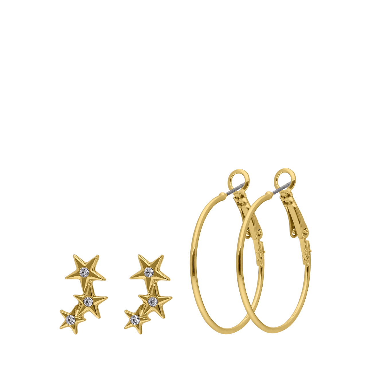 Goudkleurige bijoux set 2 oorbellen