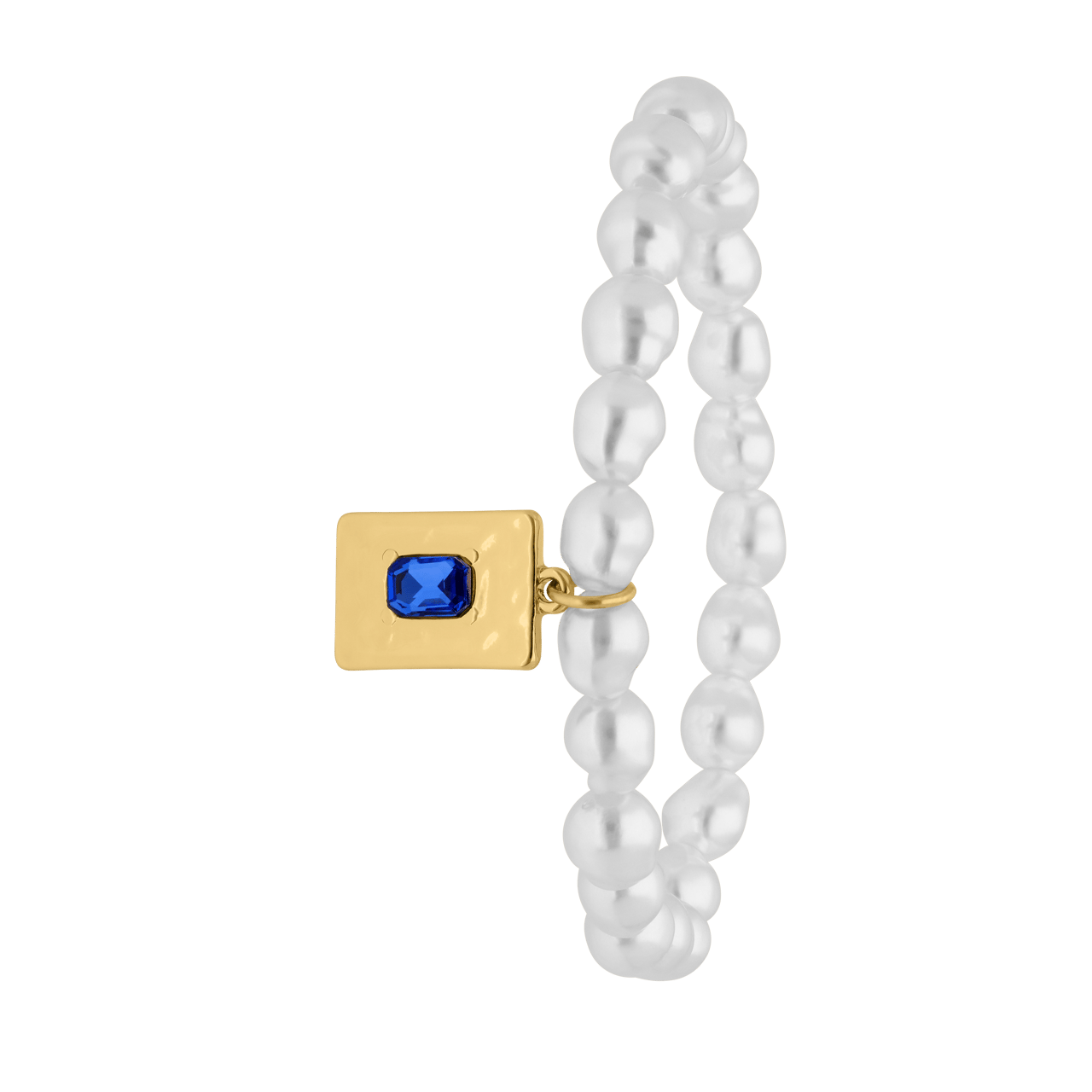 Goudkleurige bijoux armband parel met hanger