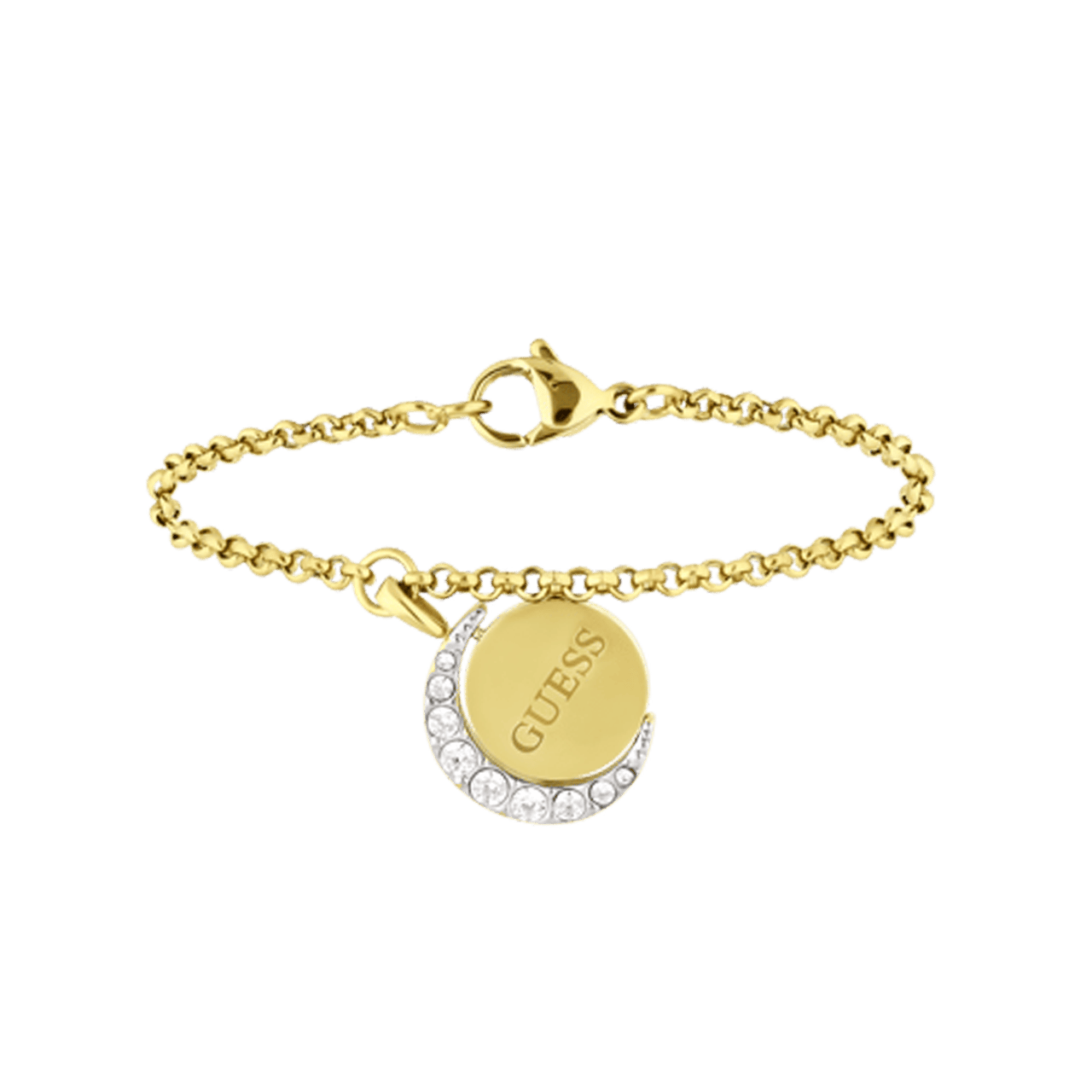 Guess vergoldetes Edelstahlarmband MOON PHASES