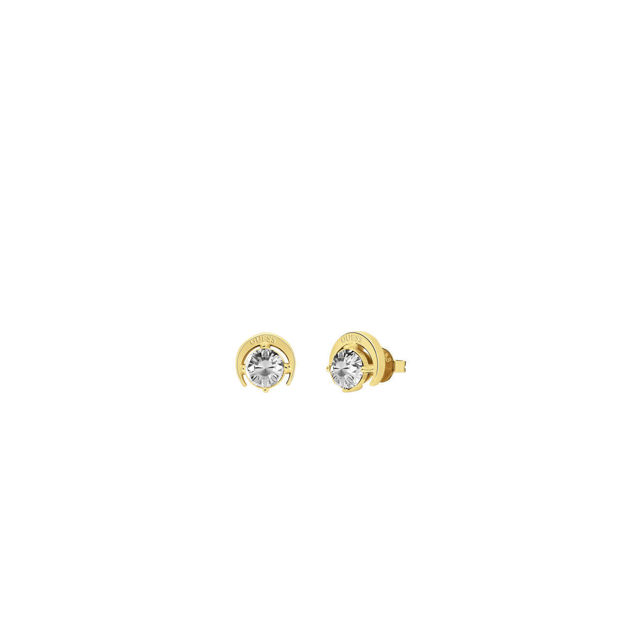 Guess goldplated stalen oorknoppen MOON PHASES