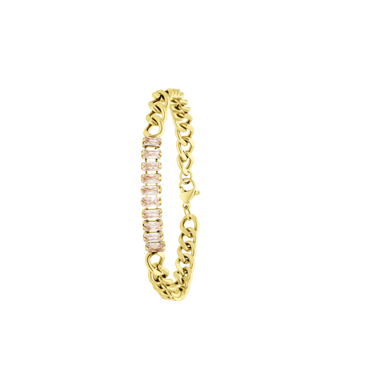 Stainless steel goldplated armband colorado