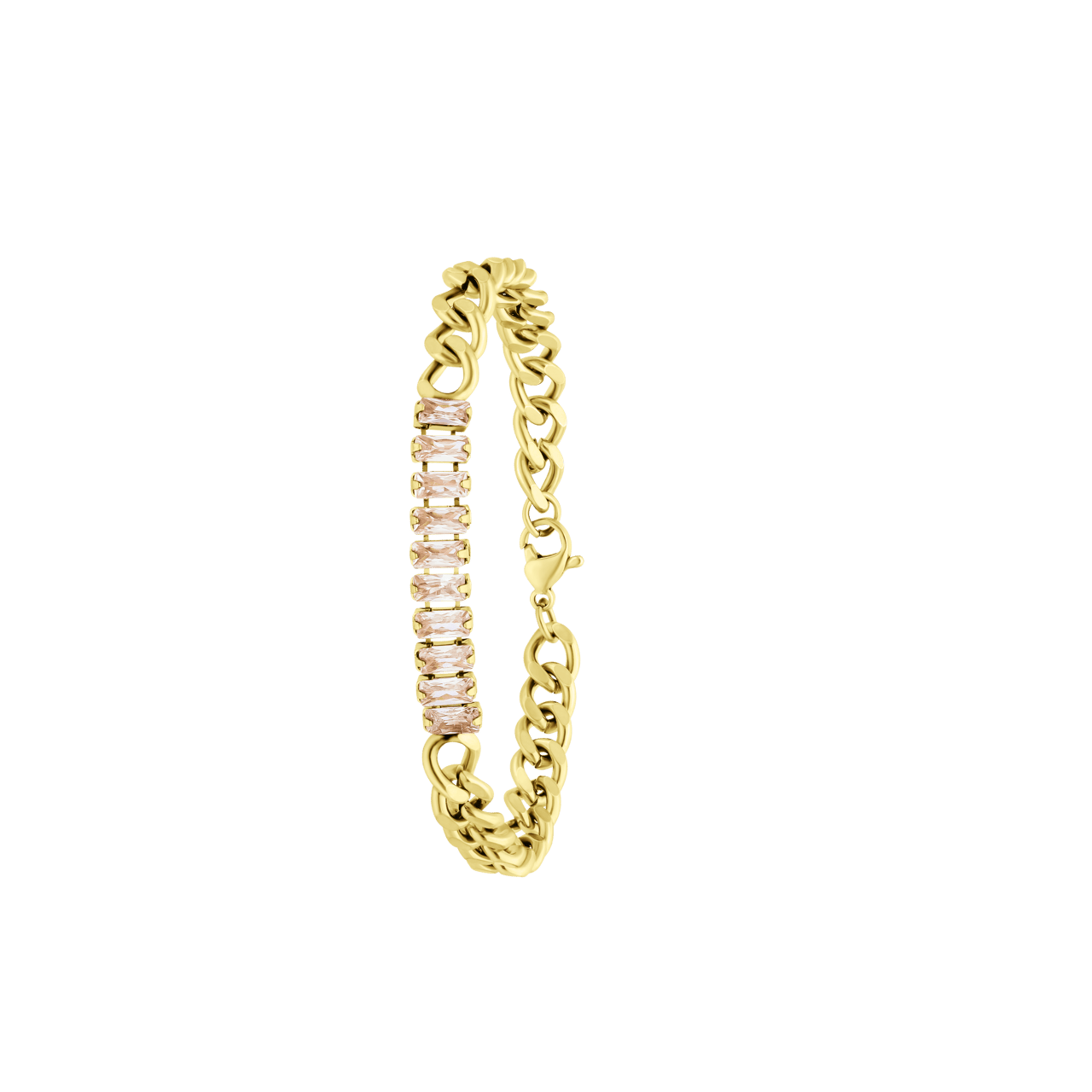 Stalen goldplated armband colorado