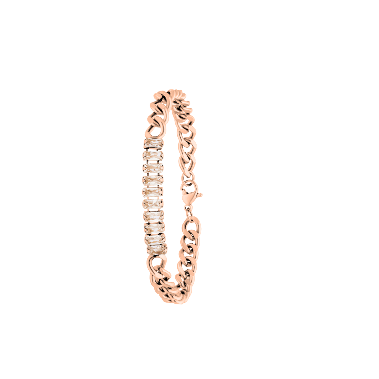 Stalen roseplated armband licht colorado
