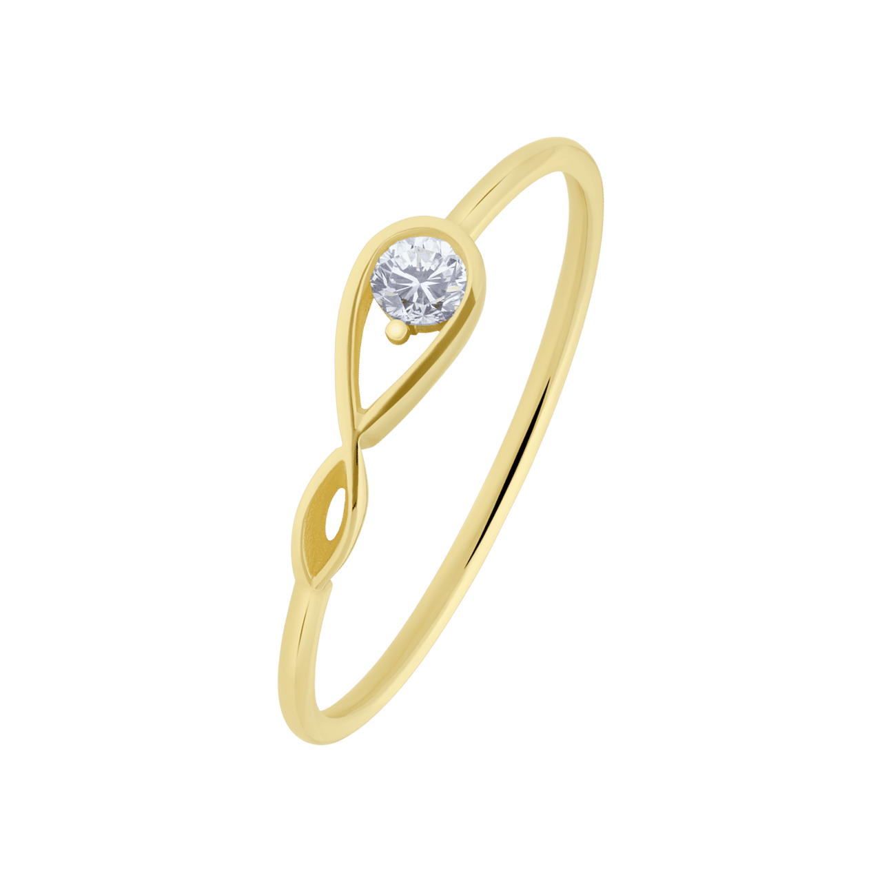 Ring aus 375 Gold mit Zirkonia