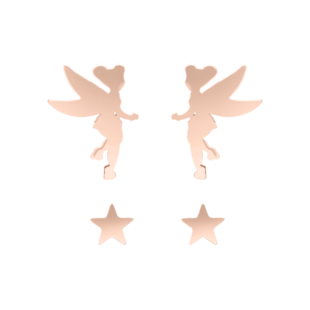 Disney stainless steel roséplated kinderoorknoppen set ster Tinkerbell