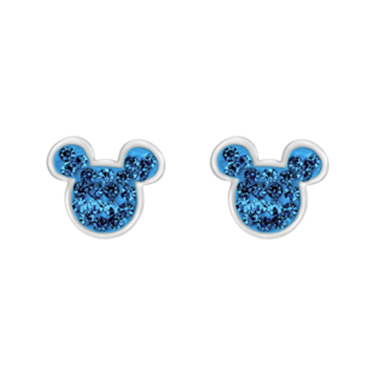 Disney stalen oorknoppen Mickey Mouse met sapphire kristallen