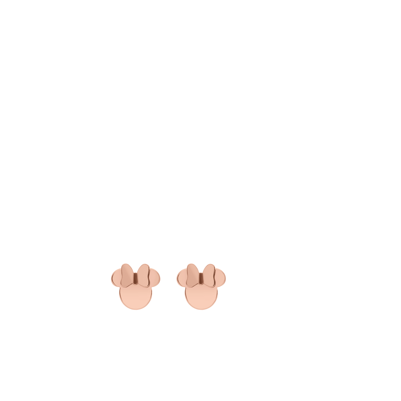 Rosévergoldete Edelstahlohrstecker Minnie Mouse