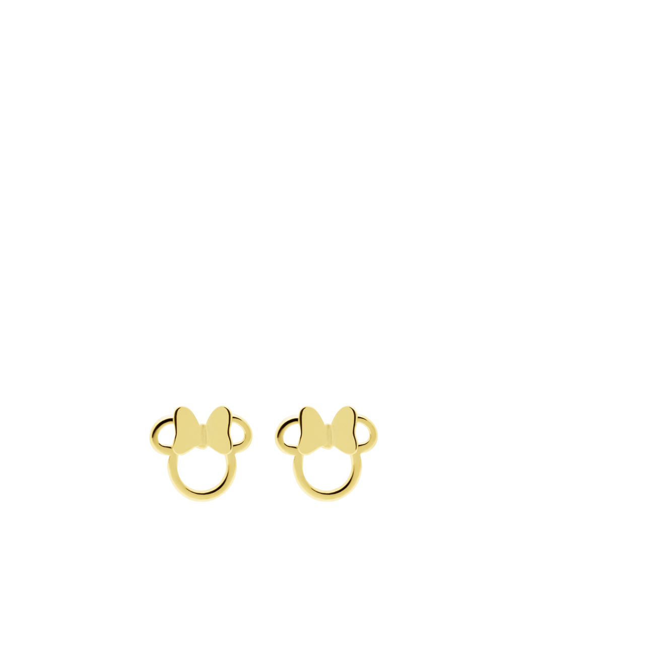 Vergoldete Edelstahlohrstecker Minnie Mouse offen