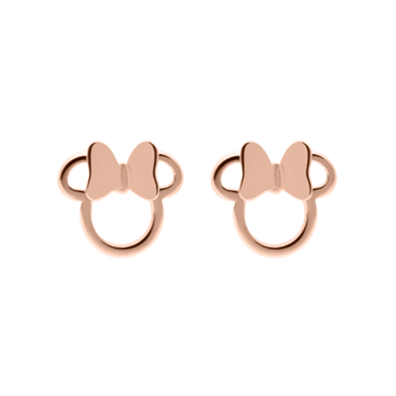 Disney stainless steel roseplated oorknoppen Minnie Mouse open