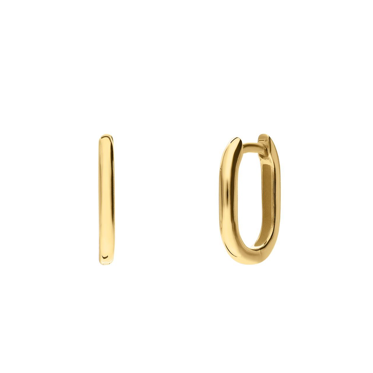 375 Gold Ohrringe Büroklammer 10 mm