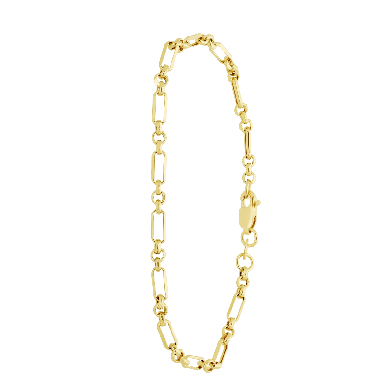 375 Gold Armband Büroklammer und Jasseron-Glieder 3,3 mm