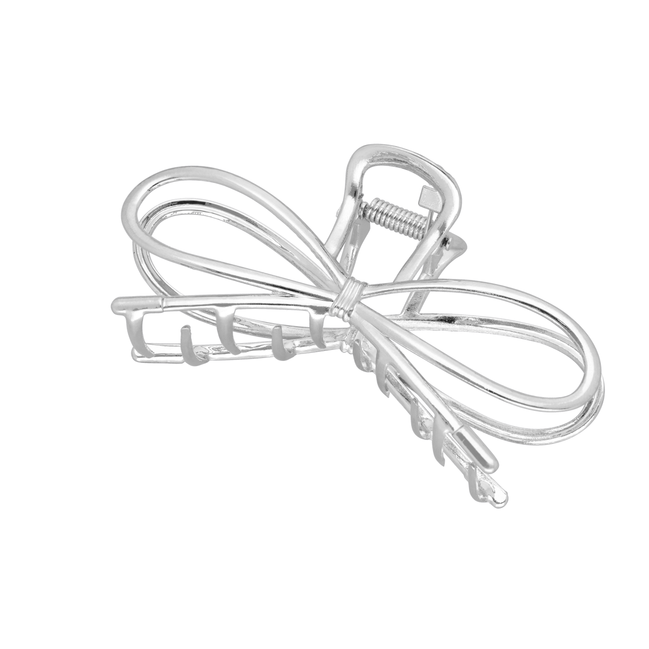 Zilverkleurige bijoux haarklem strik