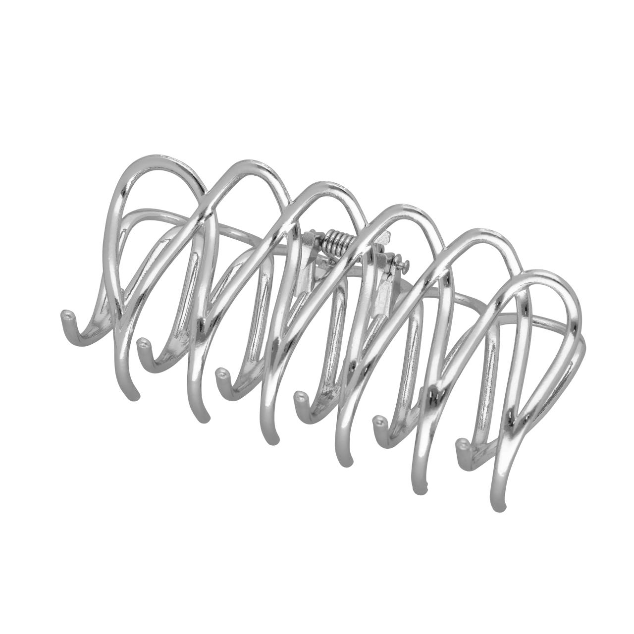 Zilverkleurige bijoux haarklem mesh