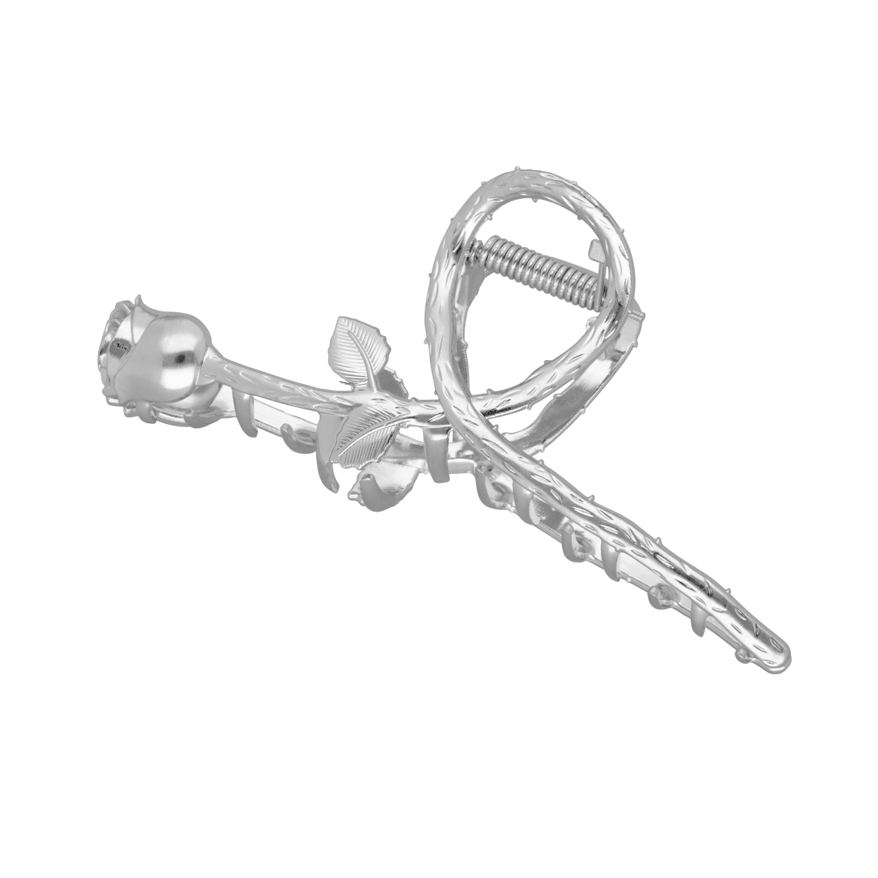 Silberfarbene Bijoux-Haarspange Rose