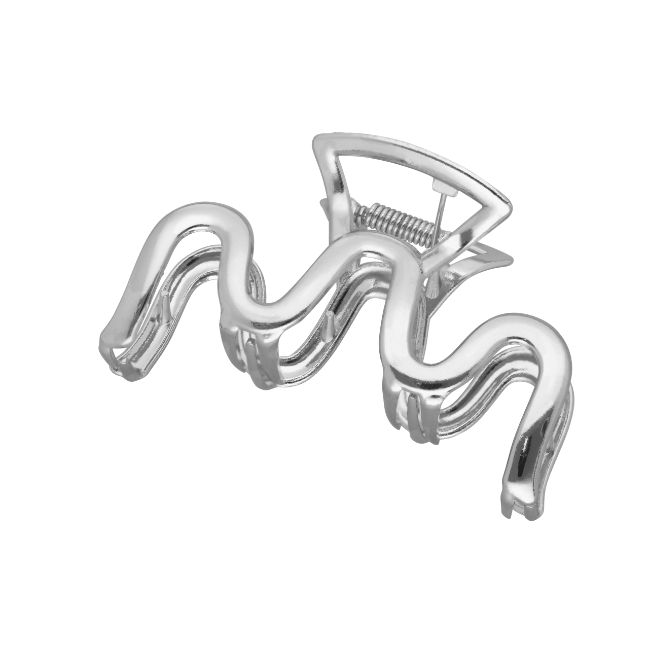 Zilverkleurige bijoux haarklem wave