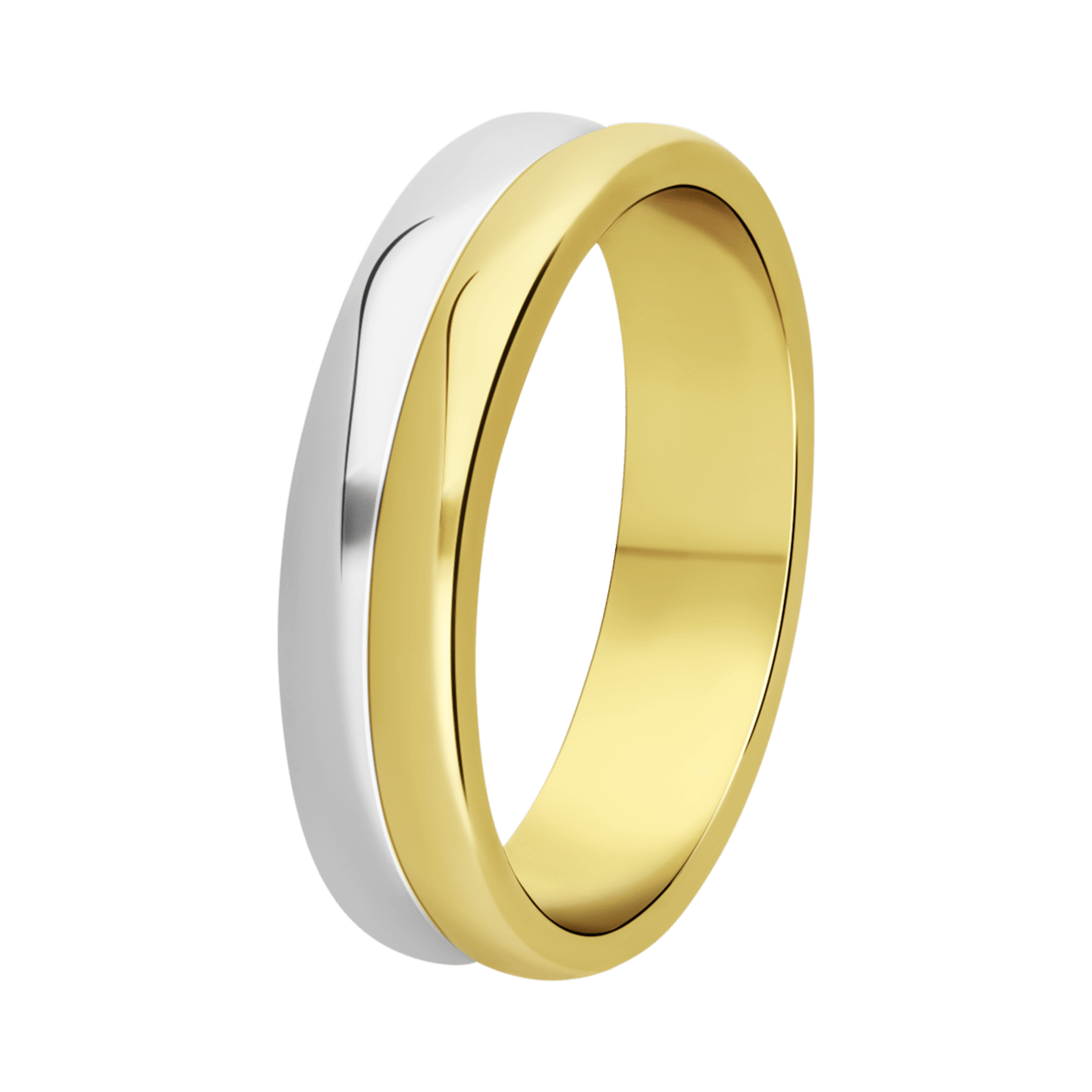 Silberner Ring 2-farbig