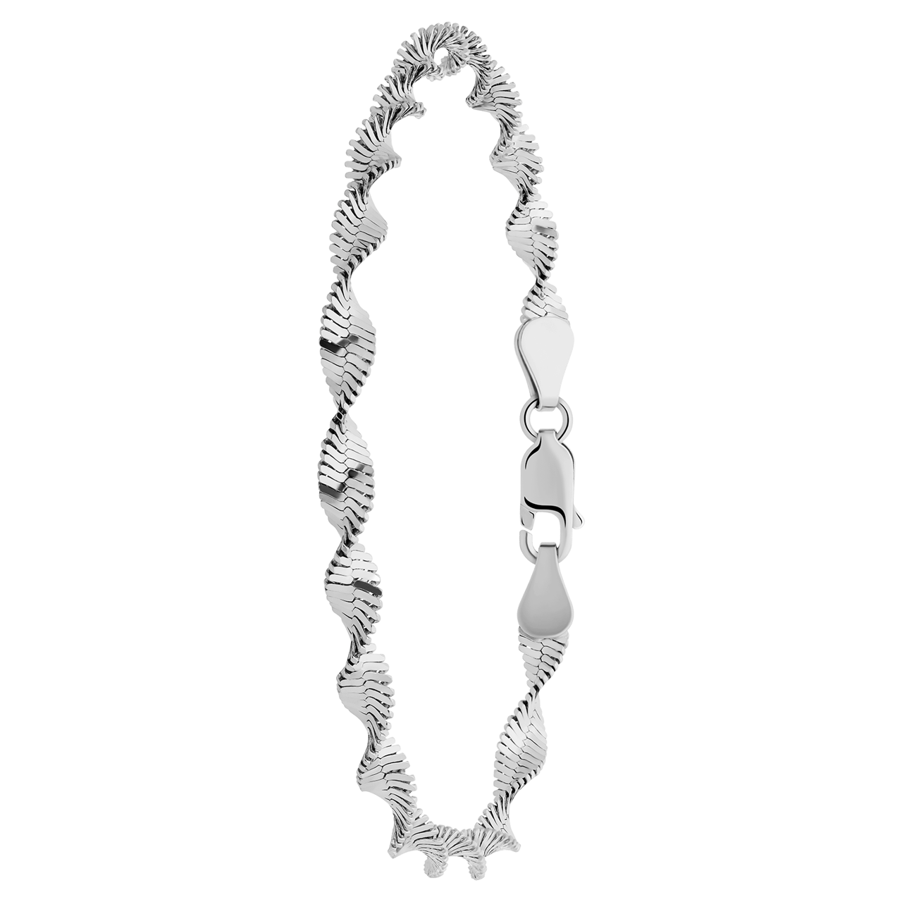 Gedrehter Armreif aus recyceltem Silber