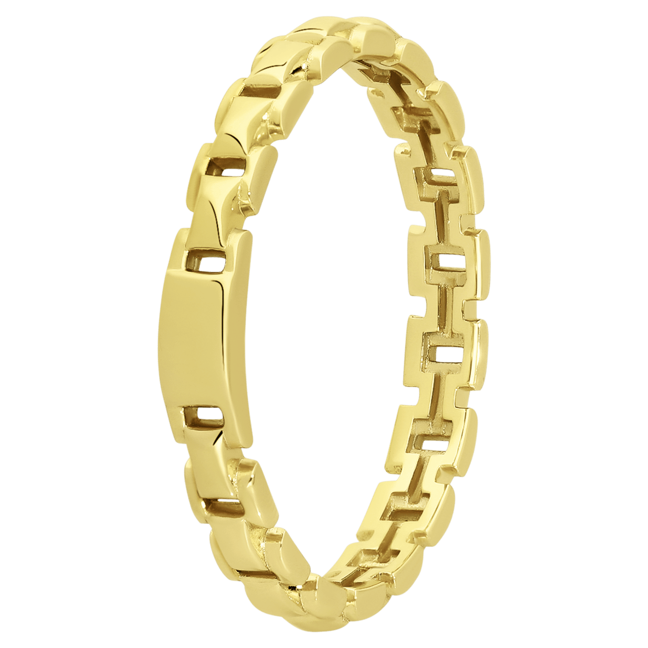Silberner, goldplattierter Ring mit Fantasiegliedern