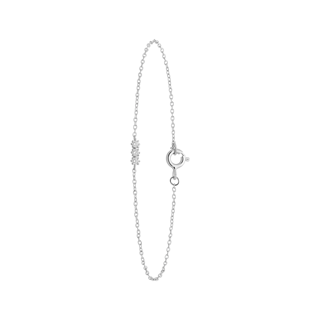 Armband aus 925er Silber mit drei Zirkoniasteinen