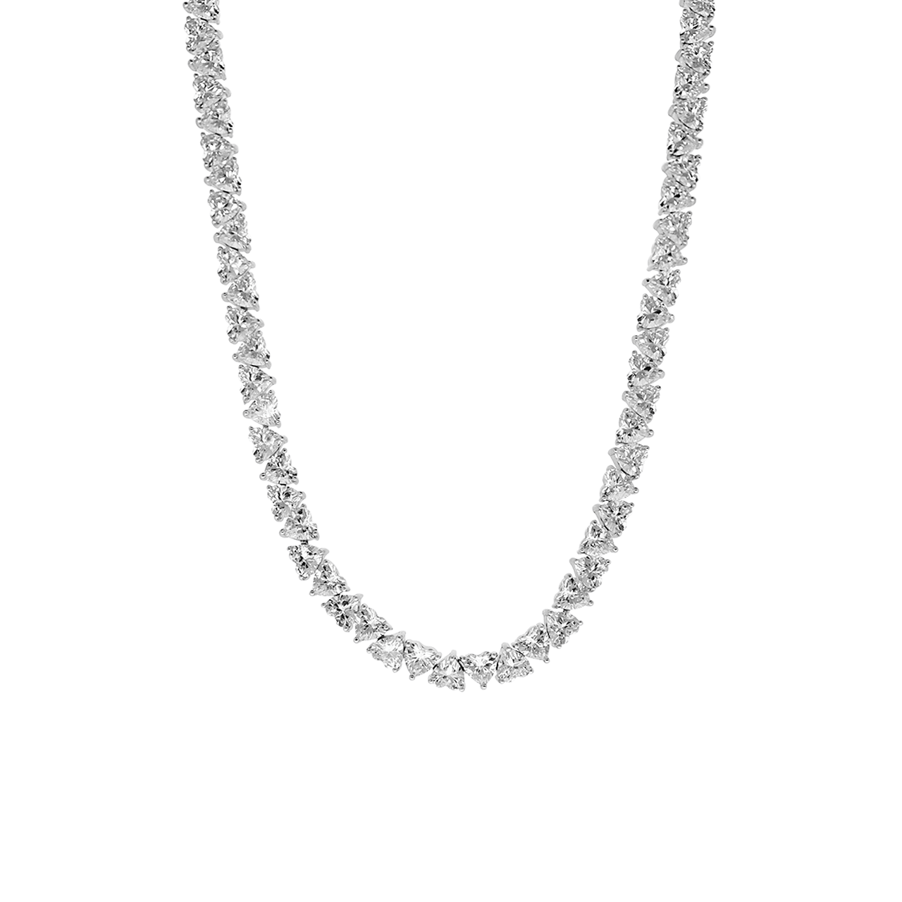Zilveren tennisketting zirkonia