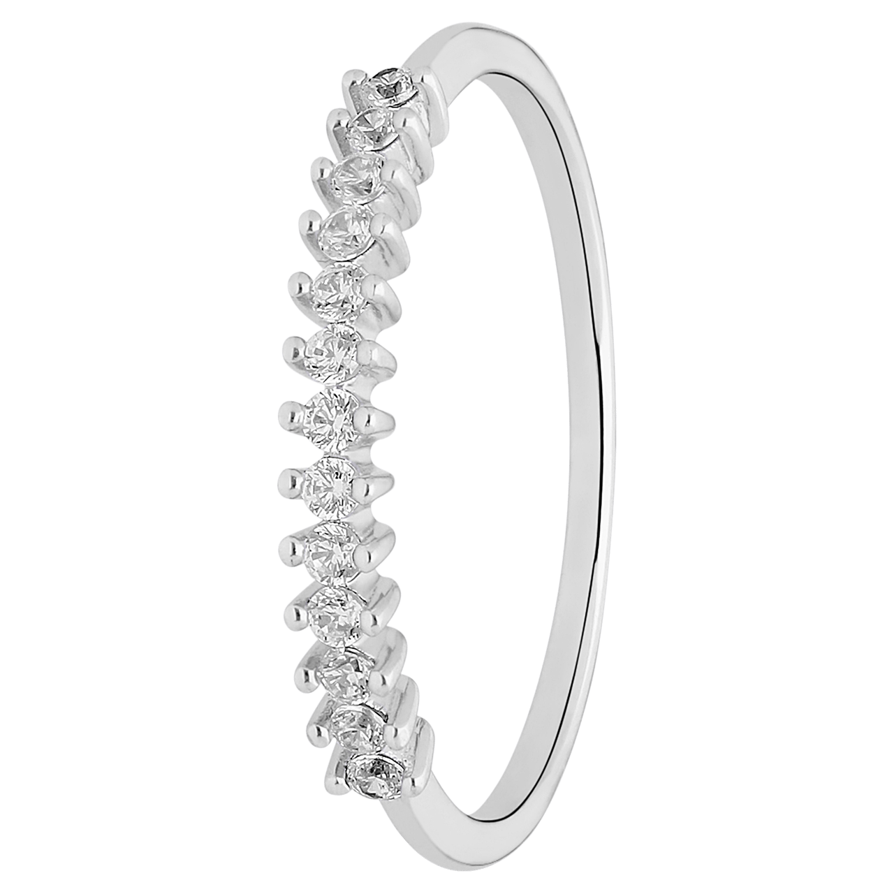 Zilveren ring met zirkonia
