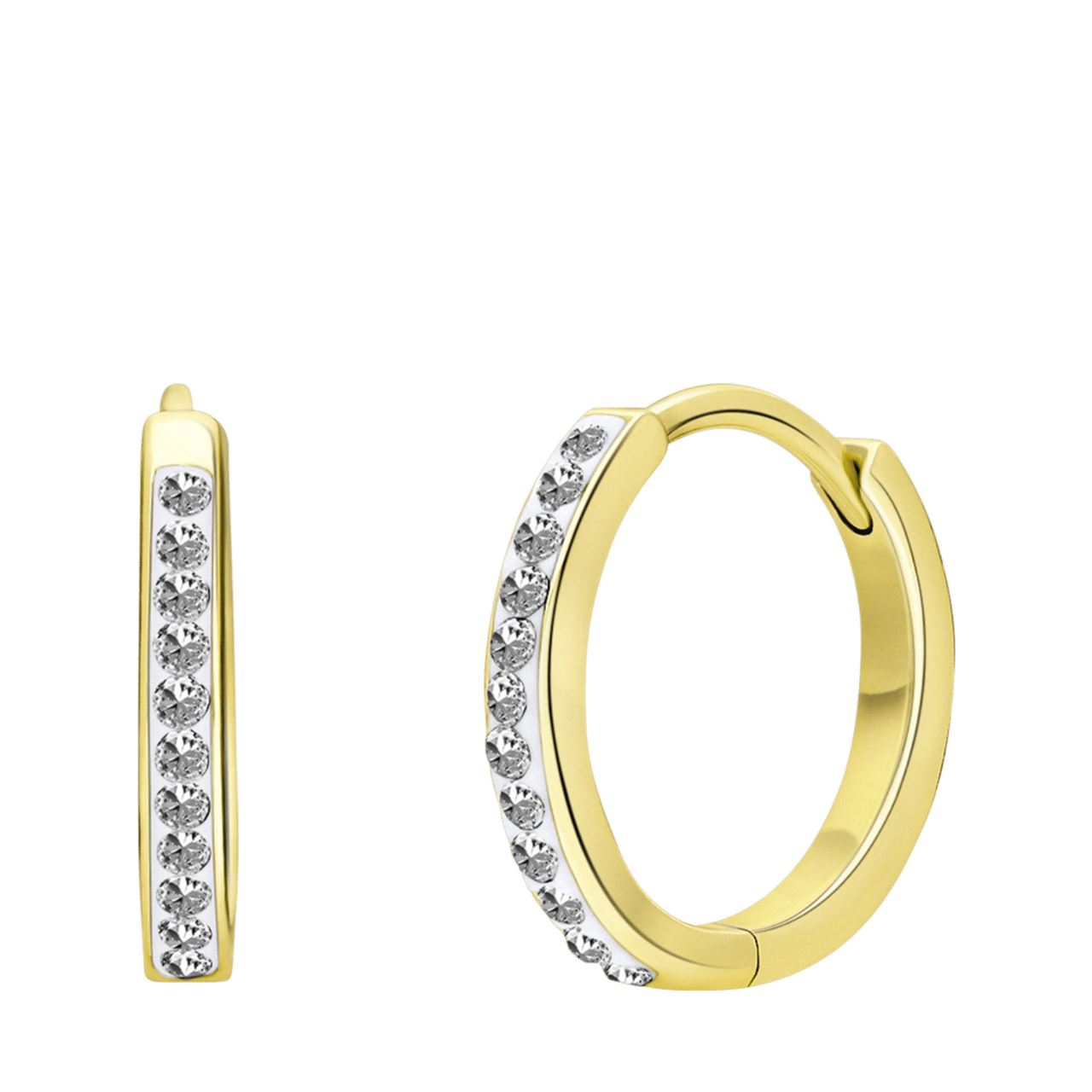 Silberne, goldplattierte Ohrringe Zirkonia