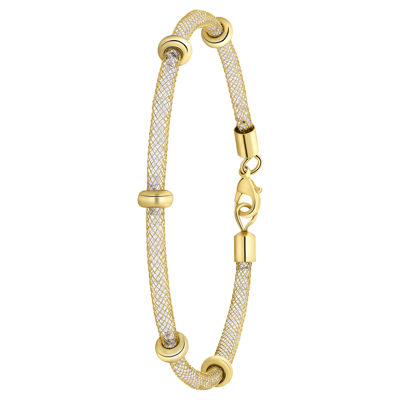 Bijoux goudkleurige fantasiearmband met hanger voor dames